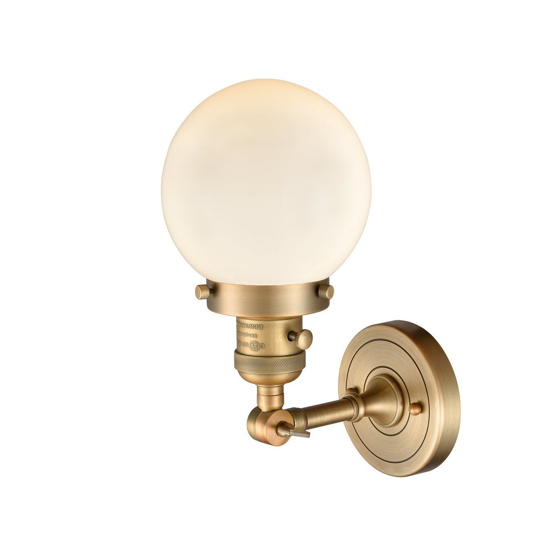 Innovations Franklin Restoration 203SW-BB-G201-6 Wall Sconce Light - Brushed Brass