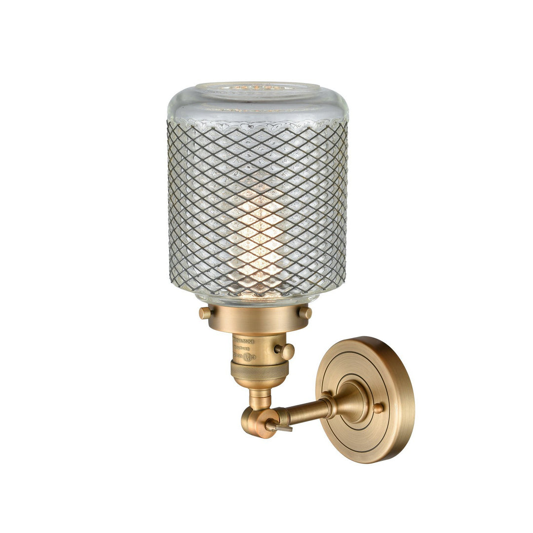 Innovations Franklin Restoration 203SW-BB-G262 Wall Sconce Light - Brushed Brass