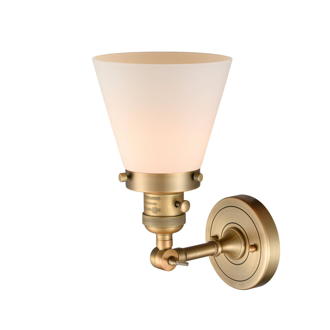 Innovations Franklin Restoration 203SW-BB-G61 Wall Sconce Light - Brushed Brass