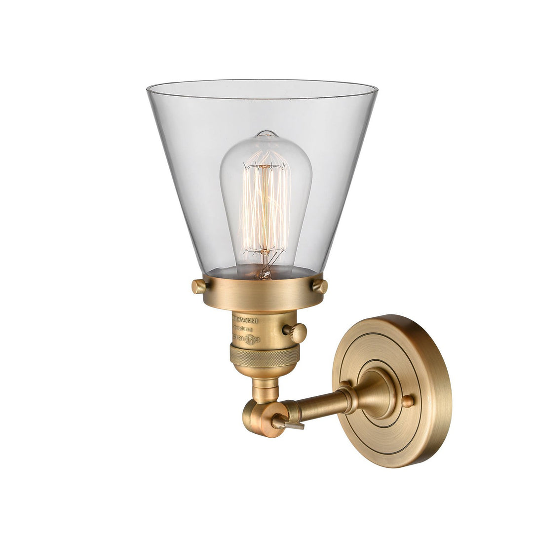 Innovations Franklin Restoration 203SW-BB-G62 Wall Sconce Light - Brushed Brass