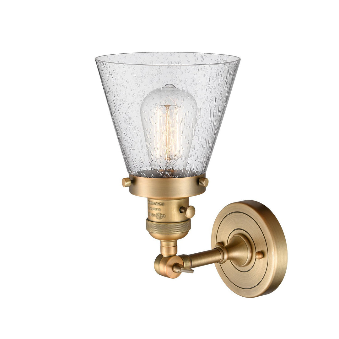 Innovations Franklin Restoration 203SW-BB-G64 Wall Sconce Light - Brushed Brass