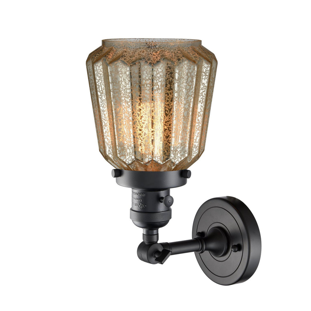Innovations Franklin Restoration 203SW-BK-G146 Wall Sconce Light - Matte Black