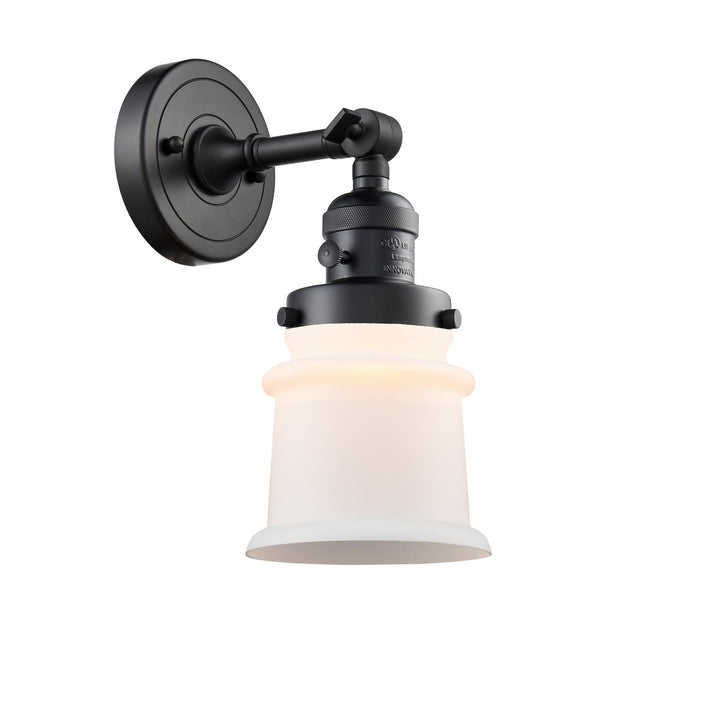 Innovations Franklin Restoration 203SW-BK-G181S Wall Sconce Light - Matte Black