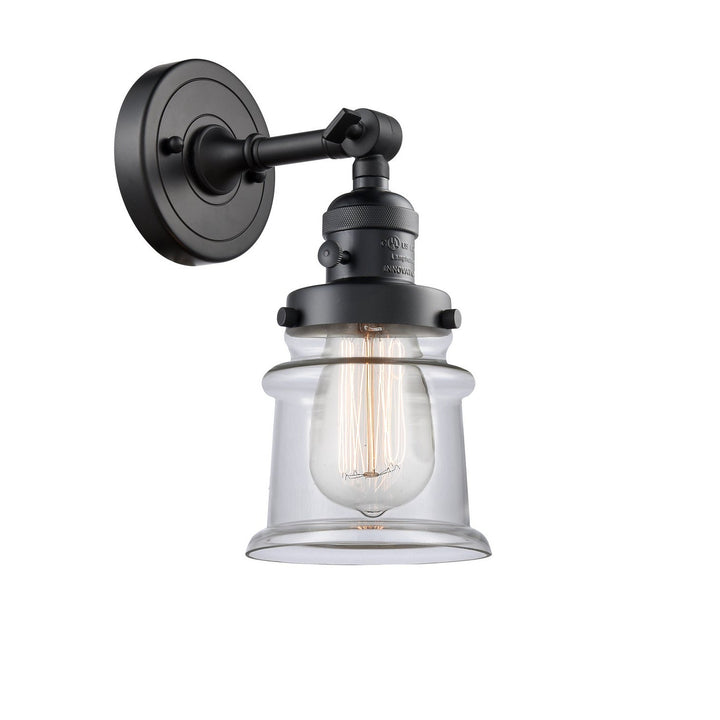 Innovations Franklin Restoration 203SW-BK-G182S Wall Sconce Light - Matte Black