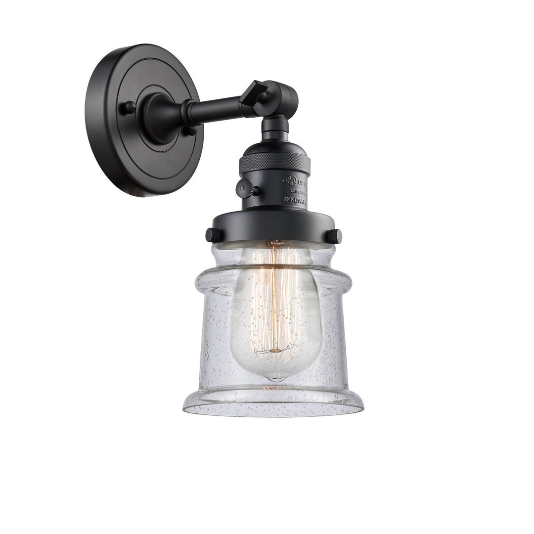 Innovations Franklin Restoration 203SW-BK-G184S Wall Sconce Light - Matte Black