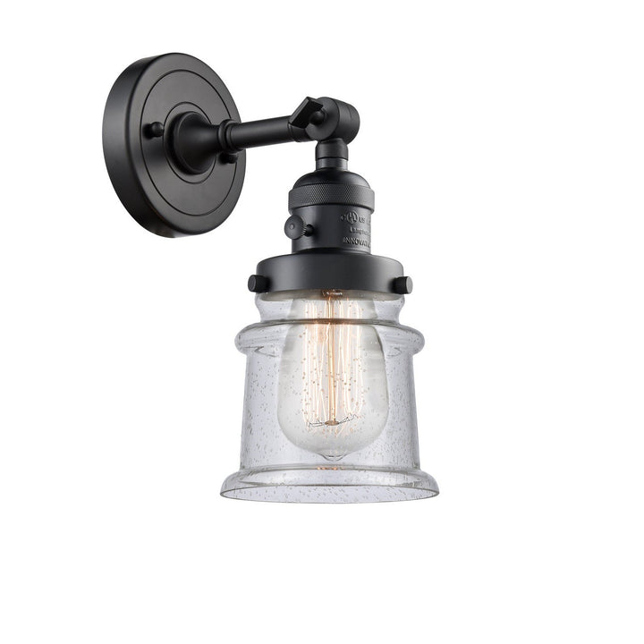 Innovations Franklin Restoration 203SW-BK-G184S Wall Sconce Light - Matte Black
