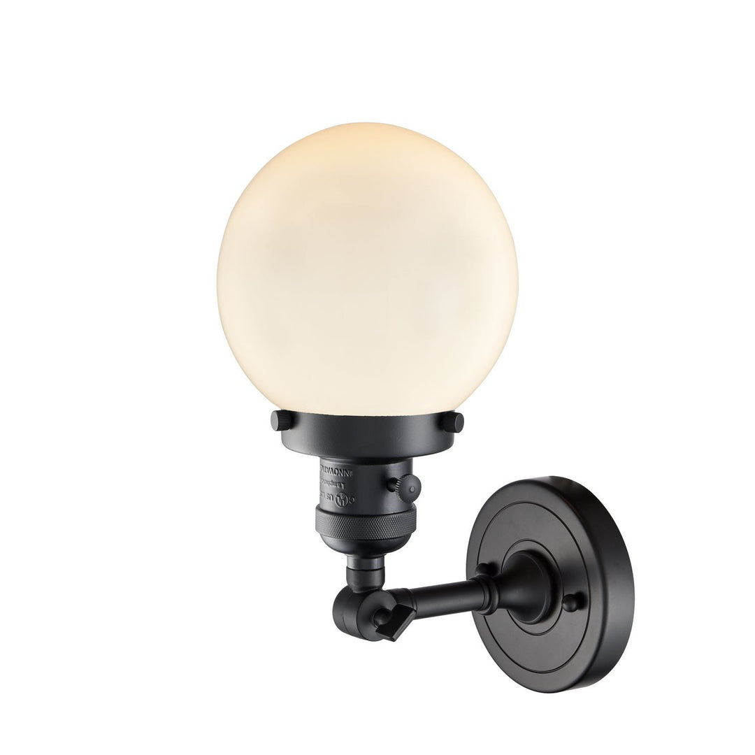 Innovations Franklin Restoration 203SW-BK-G201-6 Wall Sconce Light - Matte Black