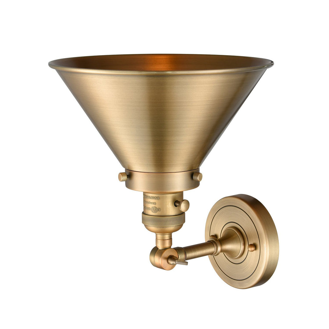 Innovations Franklin Restoration 203SW-BB-M10-BB Wall Sconce Light - Brushed Brass