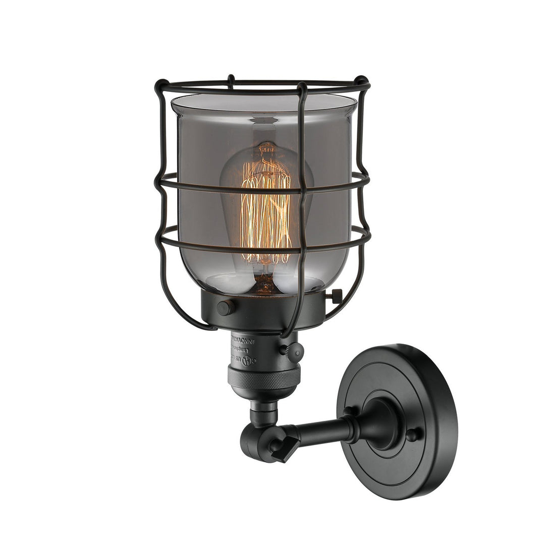 Innovations Franklin Restoration 203SW-BK-G53-CE Wall Sconce Light - Matte Black