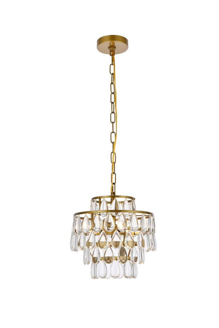 Elegant Mila 1102D12BR Chandelier Light - Brass