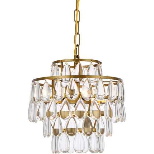 Elegant Mila 1102D12BR Chandelier Light - Brass