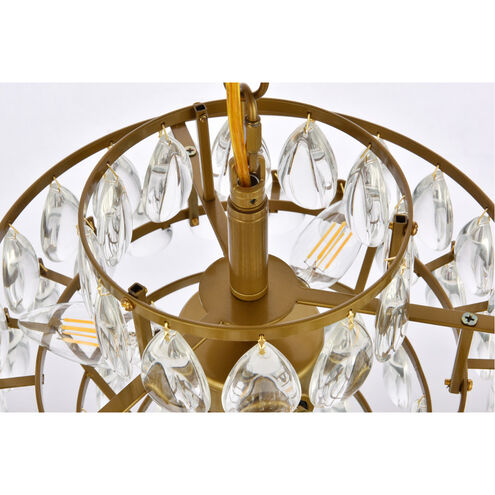 Elegant Mila 1102D12BR Chandelier Light - Brass