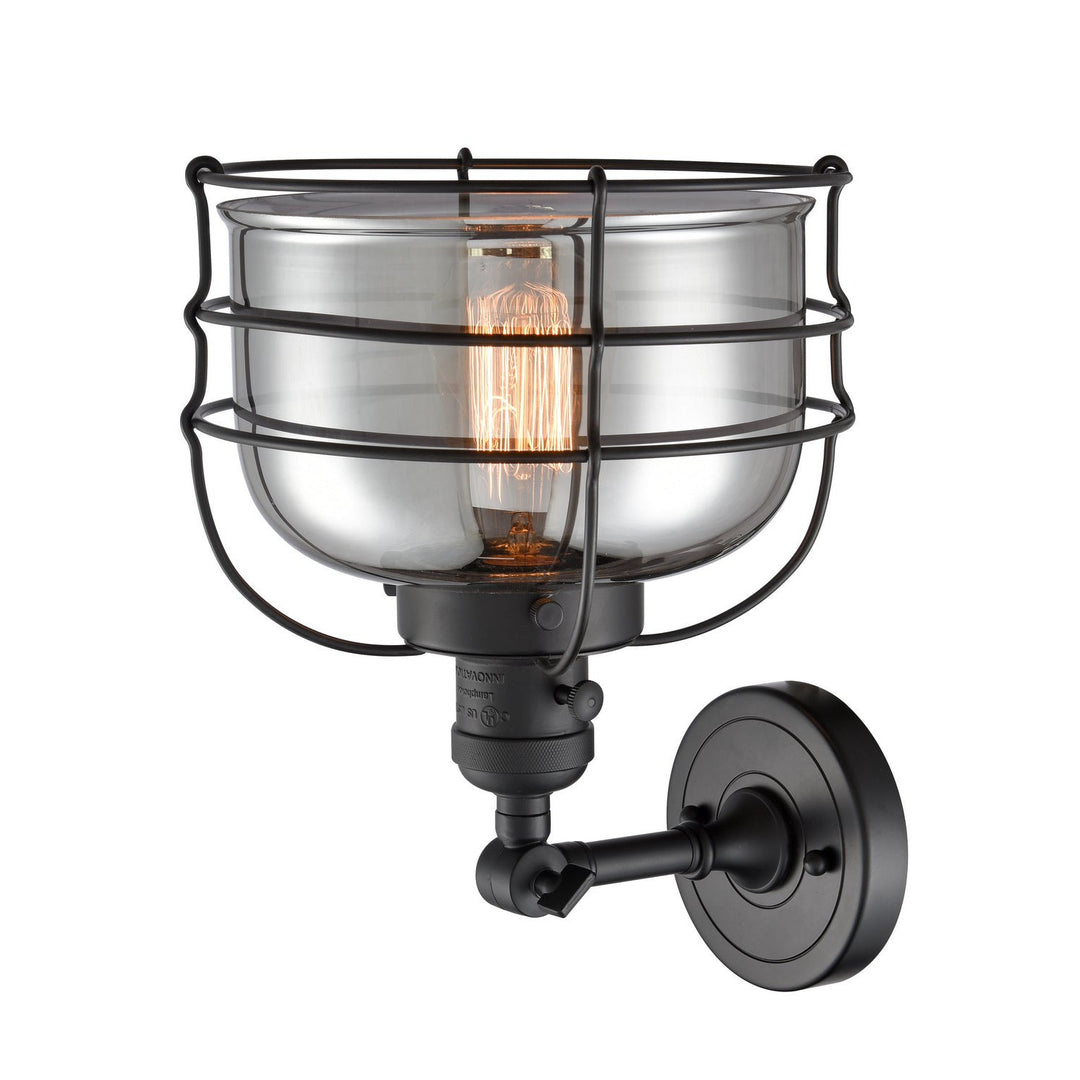 Innovations Franklin Restoration 203SW-BK-G73-CE Wall Sconce Light - Matte Black