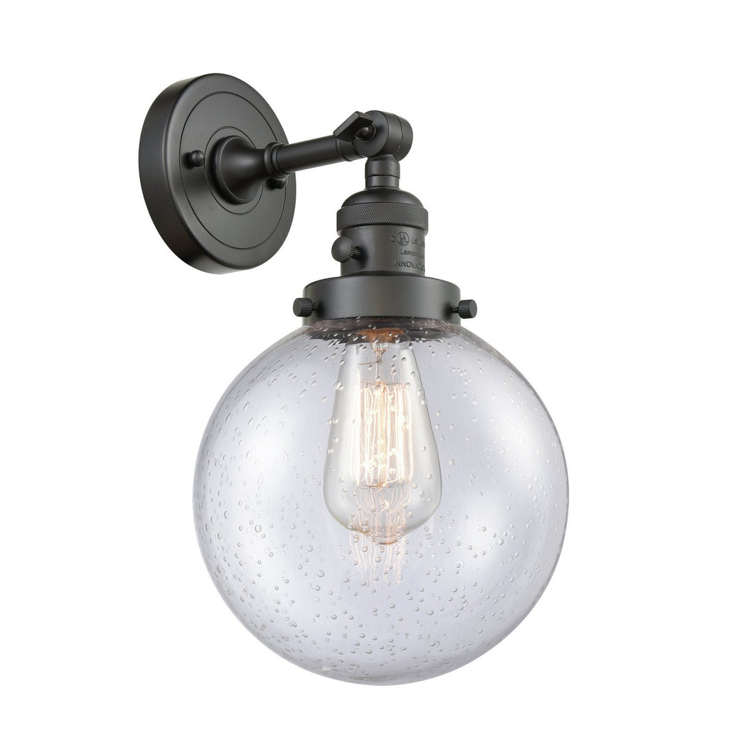 Innovations Franklin Restoration 203SW-OB-G204-8 Wall Sconce Light - Oil Rubbed Bronze