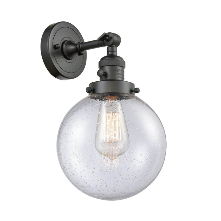 Innovations Franklin Restoration 203SW-OB-G204-8 Wall Sconce Light - Oil Rubbed Bronze