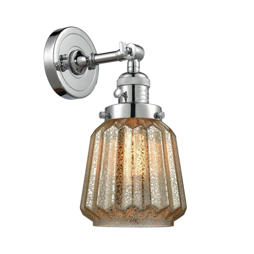 Innovations Franklin Restoration 203SW-PC-G146 Wall Sconce Light - Polished Chrome
