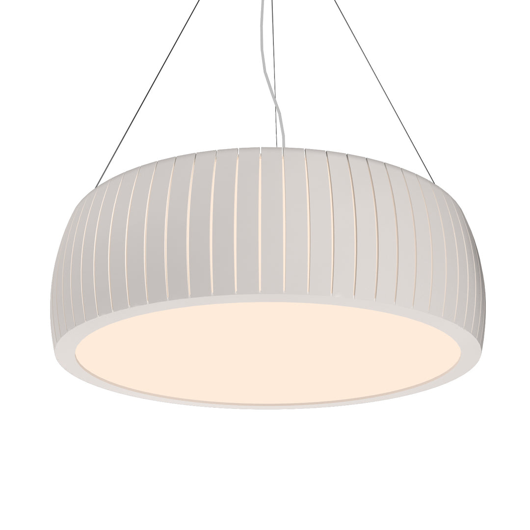 Accord Barrel 1111.25 Pendant Light - Iredesent White