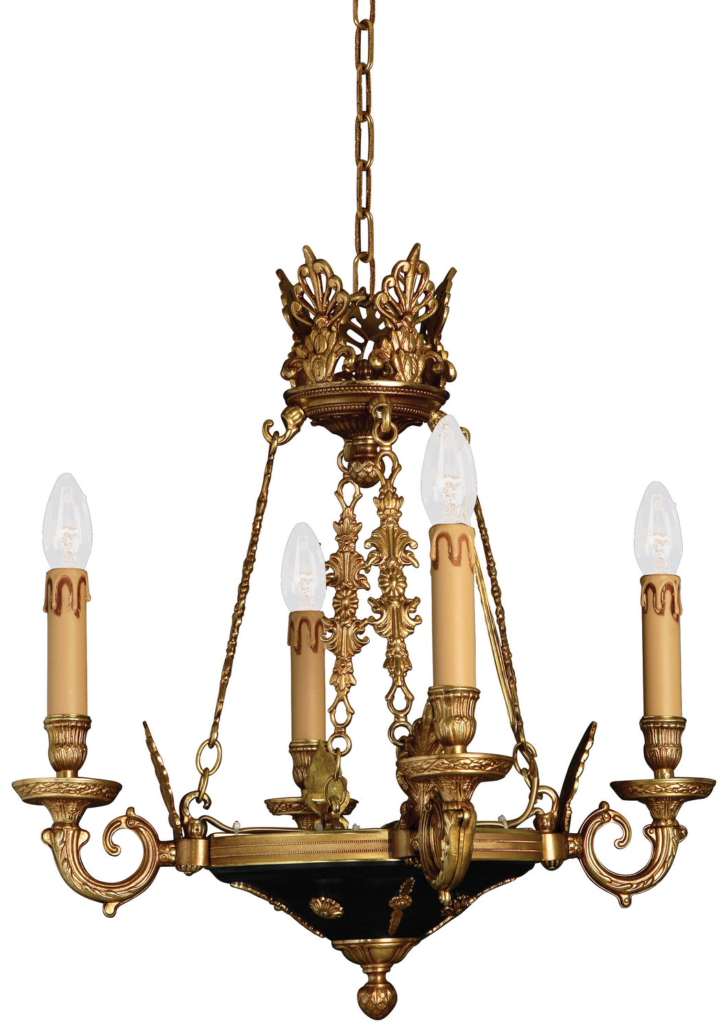 Metropolitan Metropolitan Collection N850204 Chandelier Light - Dore Gold W/ Black Accents