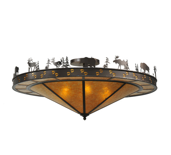 Meyda Tiffany Wildlife 110338 Ceiling Light - Mahogany Bronze