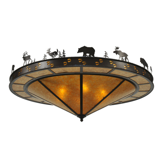 Meyda Tiffany Wildlife 110338 Ceiling Light - Mahogany Bronze