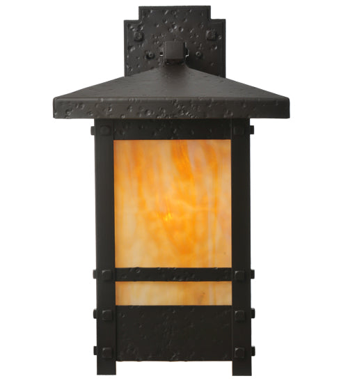 Meyda Tiffany Lighting 110345 Irwindale One Light Wall Sconce Outdoor Bronze / Dark