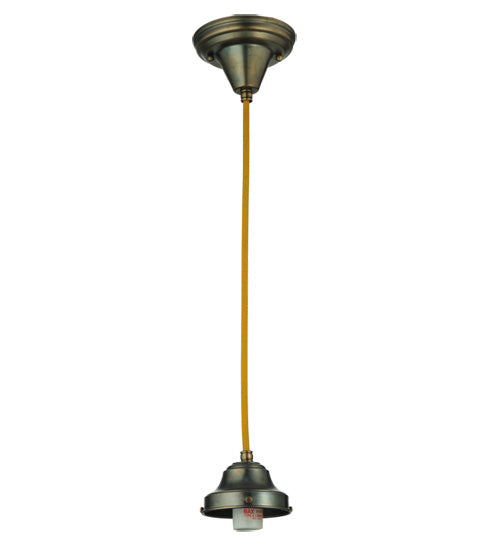 Meyda Tiffany Lighting 110365 Quadrato One Light Pendant Hardware Utility Light Bronze / Dark