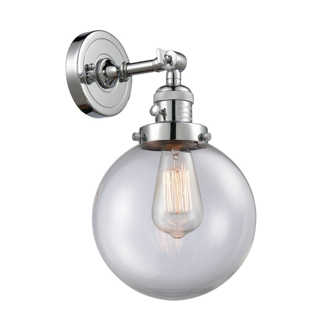Innovations Franklin Restoration 203SW-PC-G202-8 Wall Sconce Light - Polished Chrome