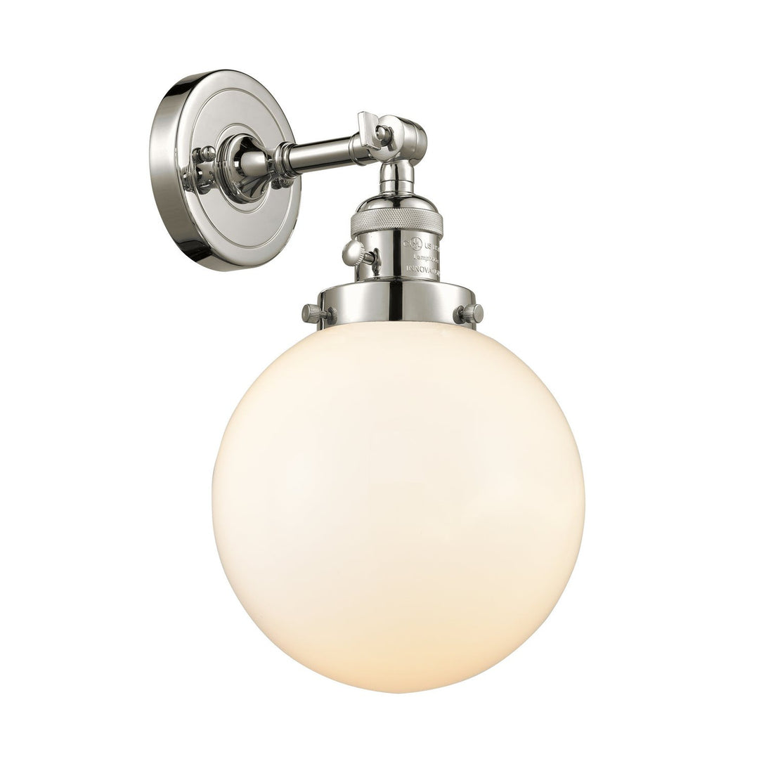 Innovations Franklin Restoration 203SW-PN-G201-8 Wall Sconce Light - Polished Nickel