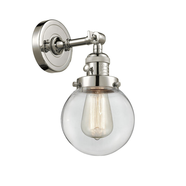 Innovations Franklin Restoration 203SW-PN-G202-6 Wall Sconce Light - Polished Nickel