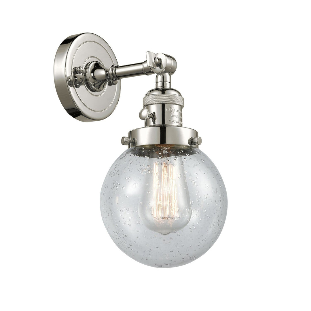 Innovations Franklin Restoration 203SW-PN-G204-6 Wall Sconce Light - Polished Nickel