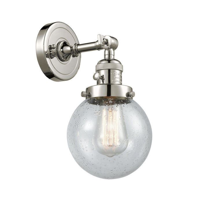 Innovations Franklin Restoration 203SW-PN-G204-6 Wall Sconce Light - Polished Nickel