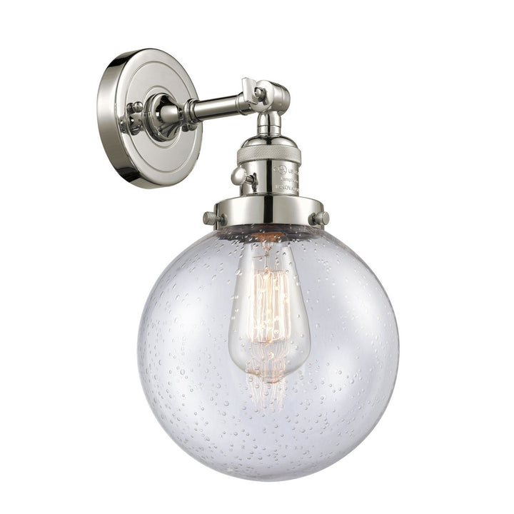 Innovations Franklin Restoration 203SW-PN-G204-8 Wall Sconce Light - Polished Nickel