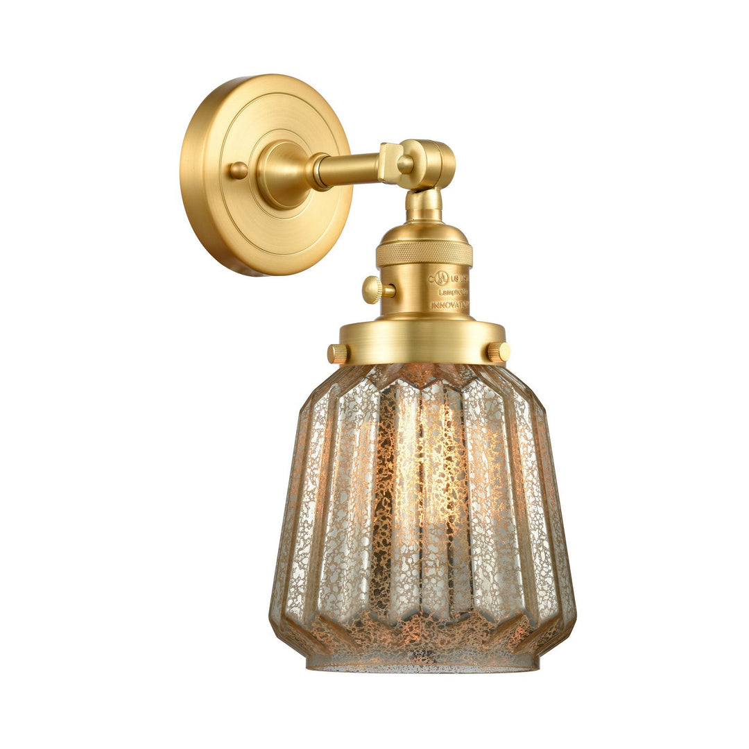 Innovations Franklin Restoration 203SW-SG-G146 Wall Sconce Light - Satin Gold