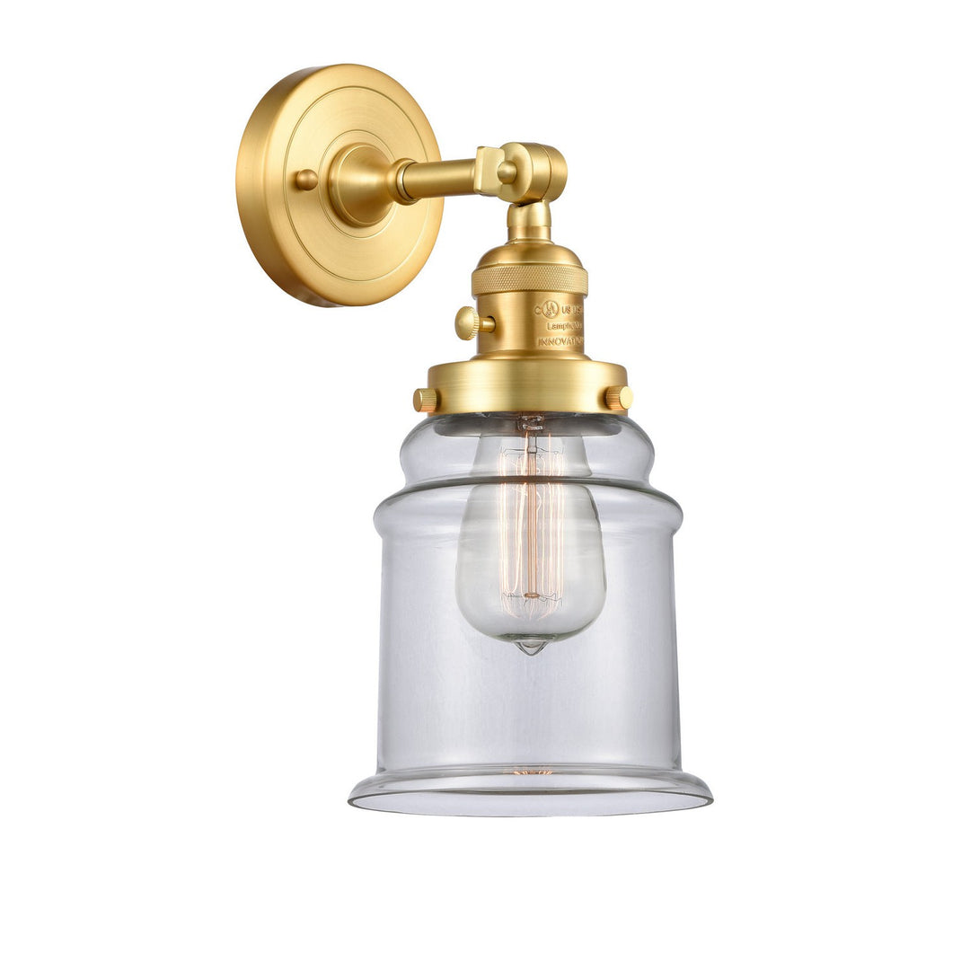 Innovations Franklin Restoration 203SW-SG-G182 Wall Sconce Light - Satin Gold