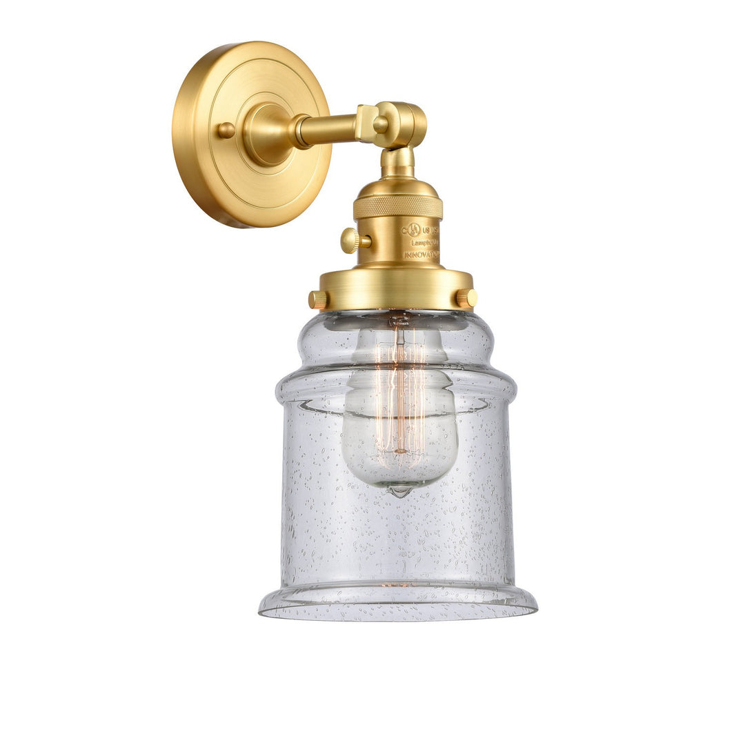 Innovations Franklin Restoration 203SW-SG-G184 Wall Sconce Light - Satin Gold