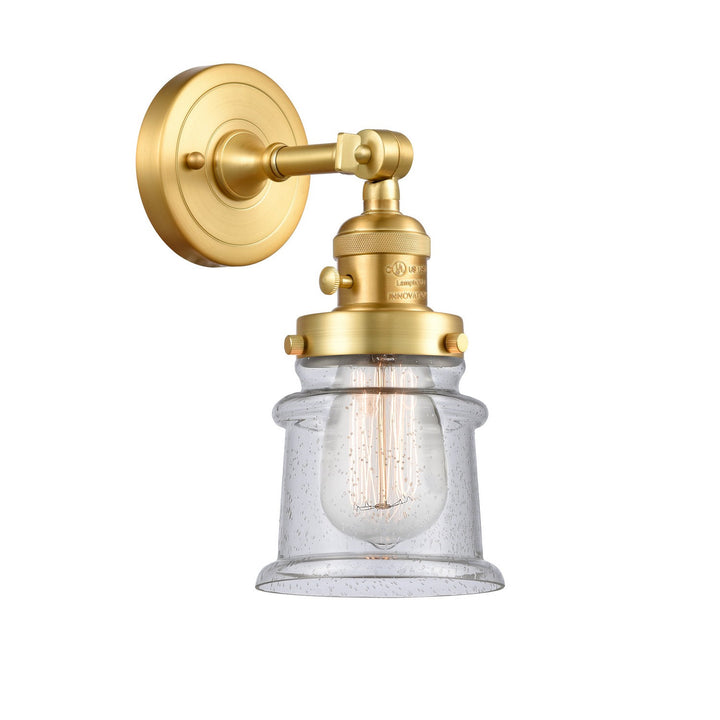 Innovations Franklin Restoration 203SW-SG-G184S Wall Sconce Light - Satin Gold