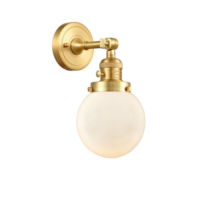 Innovations Franklin Restoration 203SW-SG-G201-6 Wall Sconce Light - Satin Gold