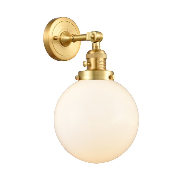 Innovations Franklin Restoration 203SW-SG-G201-8 Wall Sconce Light - Satin Gold