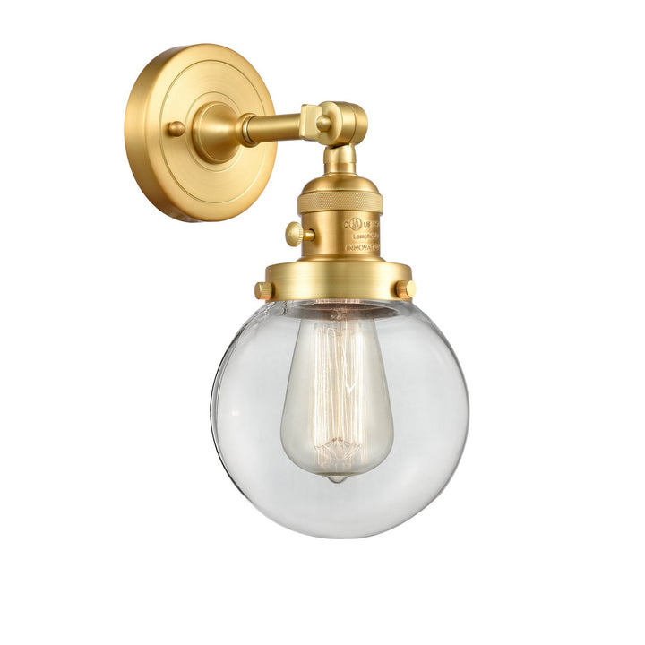 Innovations Franklin Restoration 203SW-SG-G202-6 Wall Sconce Light - Satin Gold