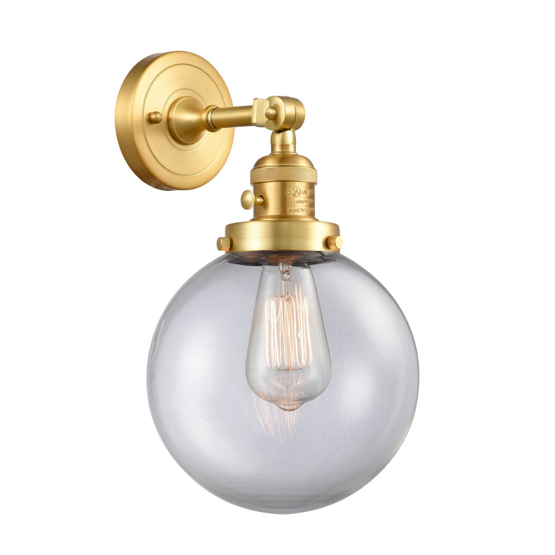 Innovations Franklin Restoration 203SW-SG-G202-8 Wall Sconce Light - Satin Gold