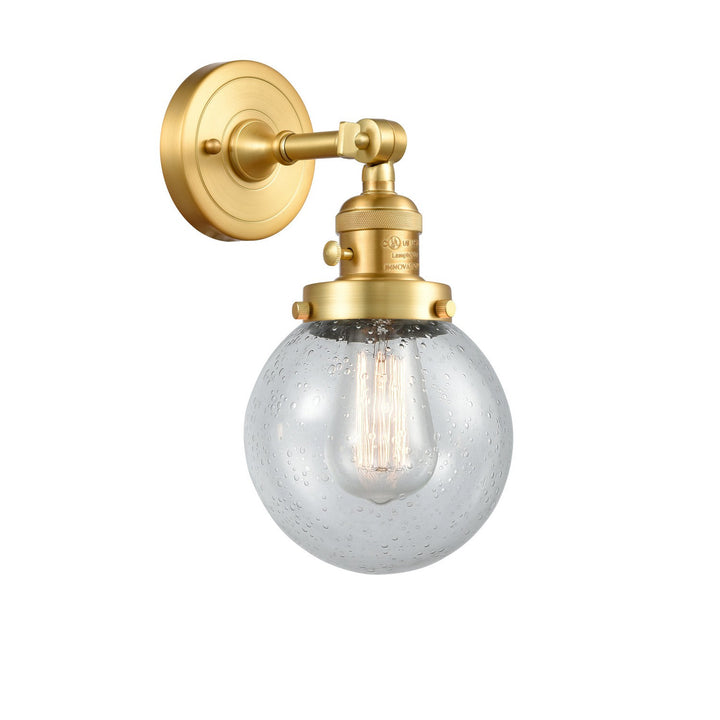 Innovations Franklin Restoration 203SW-SG-G204-6 Wall Sconce Light - Satin Gold