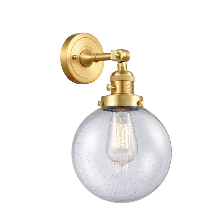 Innovations Franklin Restoration 203SW-SG-G204-8 Wall Sconce Light - Satin Gold
