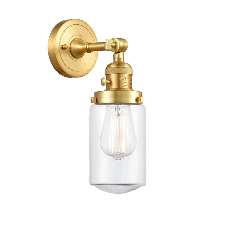 Innovations Franklin Restoration 203SW-SG-G312 Wall Sconce Light - Satin Gold
