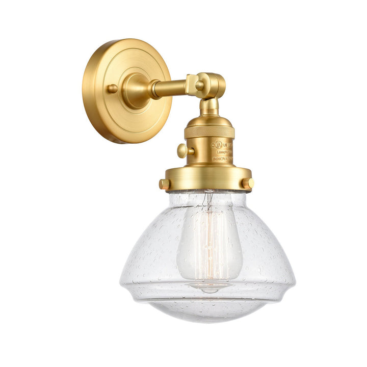 Innovations Franklin Restoration 203SW-SG-G324 Wall Sconce Light - Satin Gold