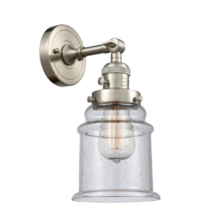 Innovations Franklin Restoration 203SW-SN-G184 Wall Sconce Light - Brushed Satin Nickel