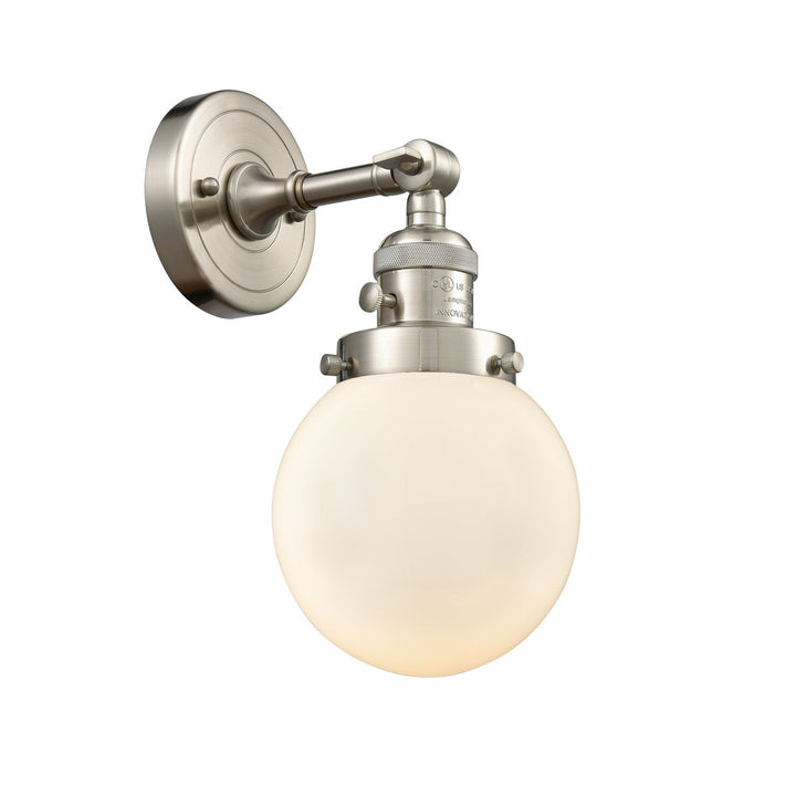 Innovations Franklin Restoration 203SW-SN-G201-6 Wall Sconce Light - Brushed Satin Nickel