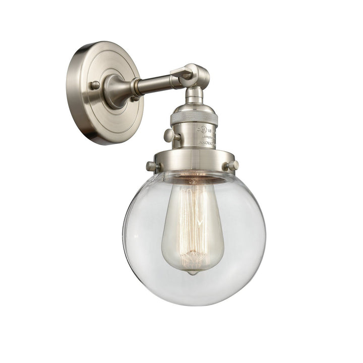 Innovations Franklin Restoration 203SW-SN-G202-6 Wall Sconce Light - Brushed Satin Nickel