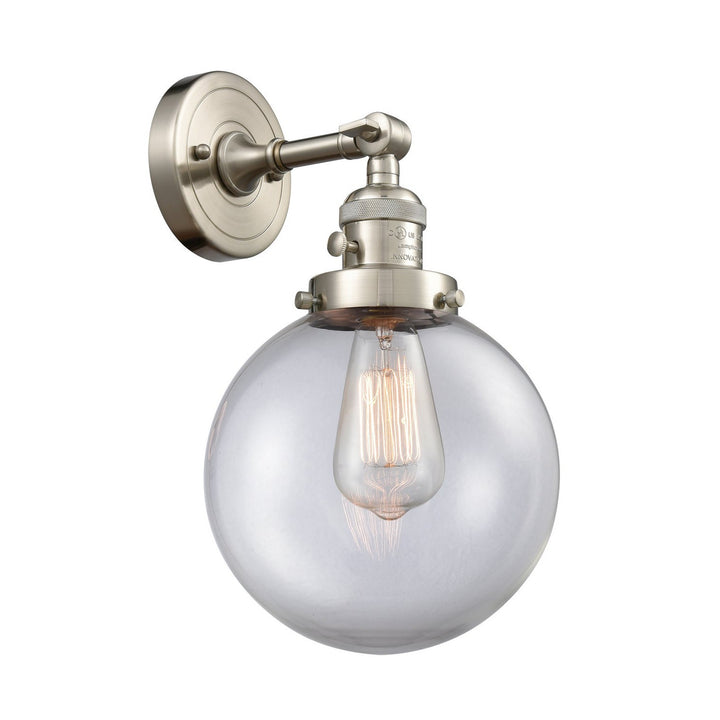 Innovations Franklin Restoration 203SW-SN-G202-8 Wall Sconce Light - Brushed Satin Nickel