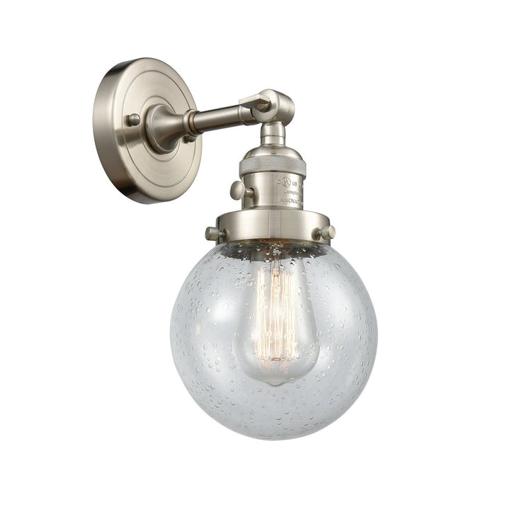 Innovations Franklin Restoration 203SW-SN-G204-6 Wall Sconce Light - Brushed Satin Nickel