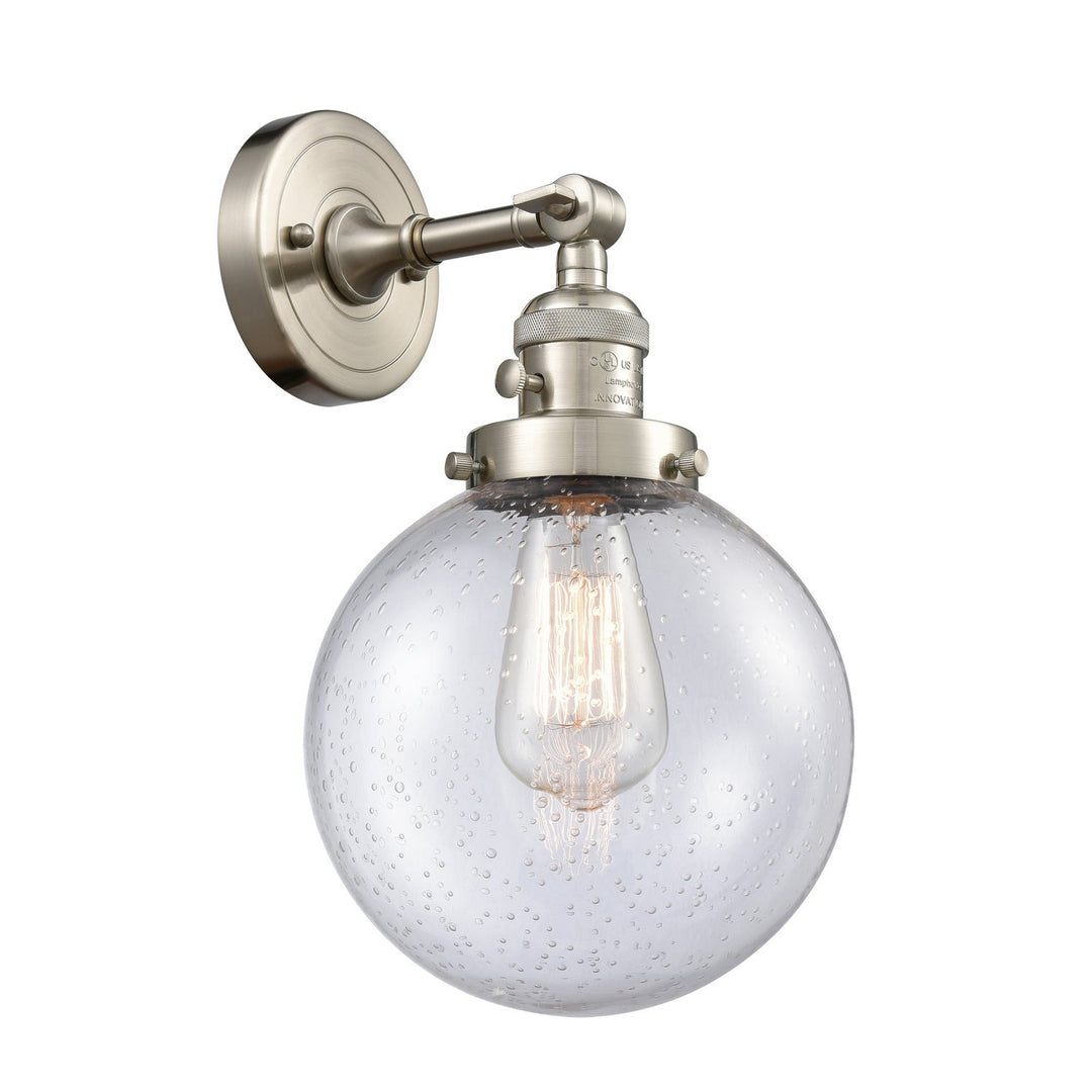 Innovations Franklin Restoration 203SW-SN-G204-8 Wall Sconce Light - Brushed Satin Nickel